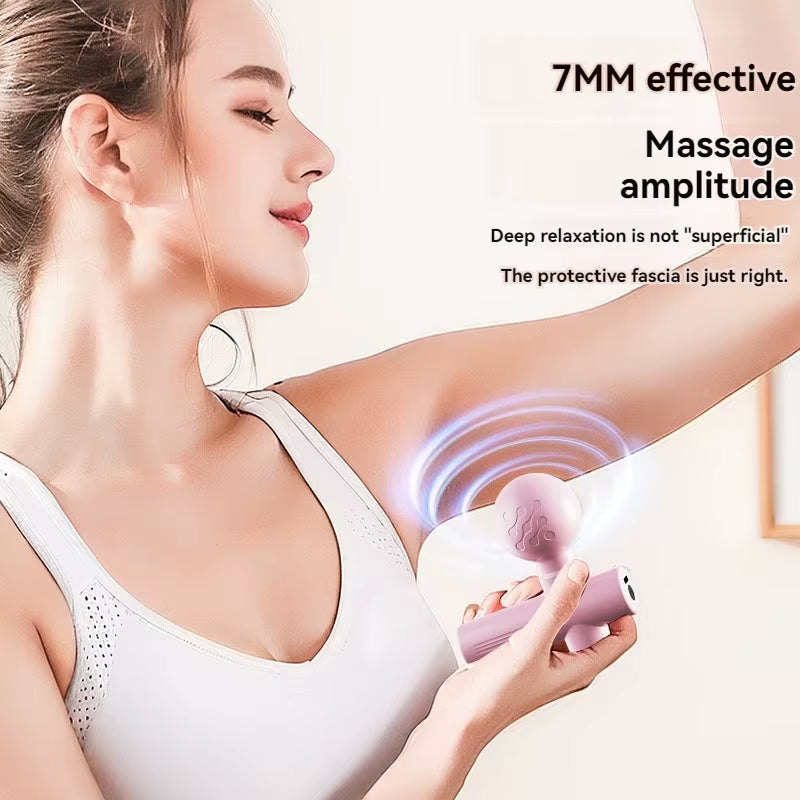 2025 New USB Mini Massage Gun Fascia Machine Muscle Relaxation Vibrating Gun Rod Massage Fitness Equipment Neck Grab Fascia Gun