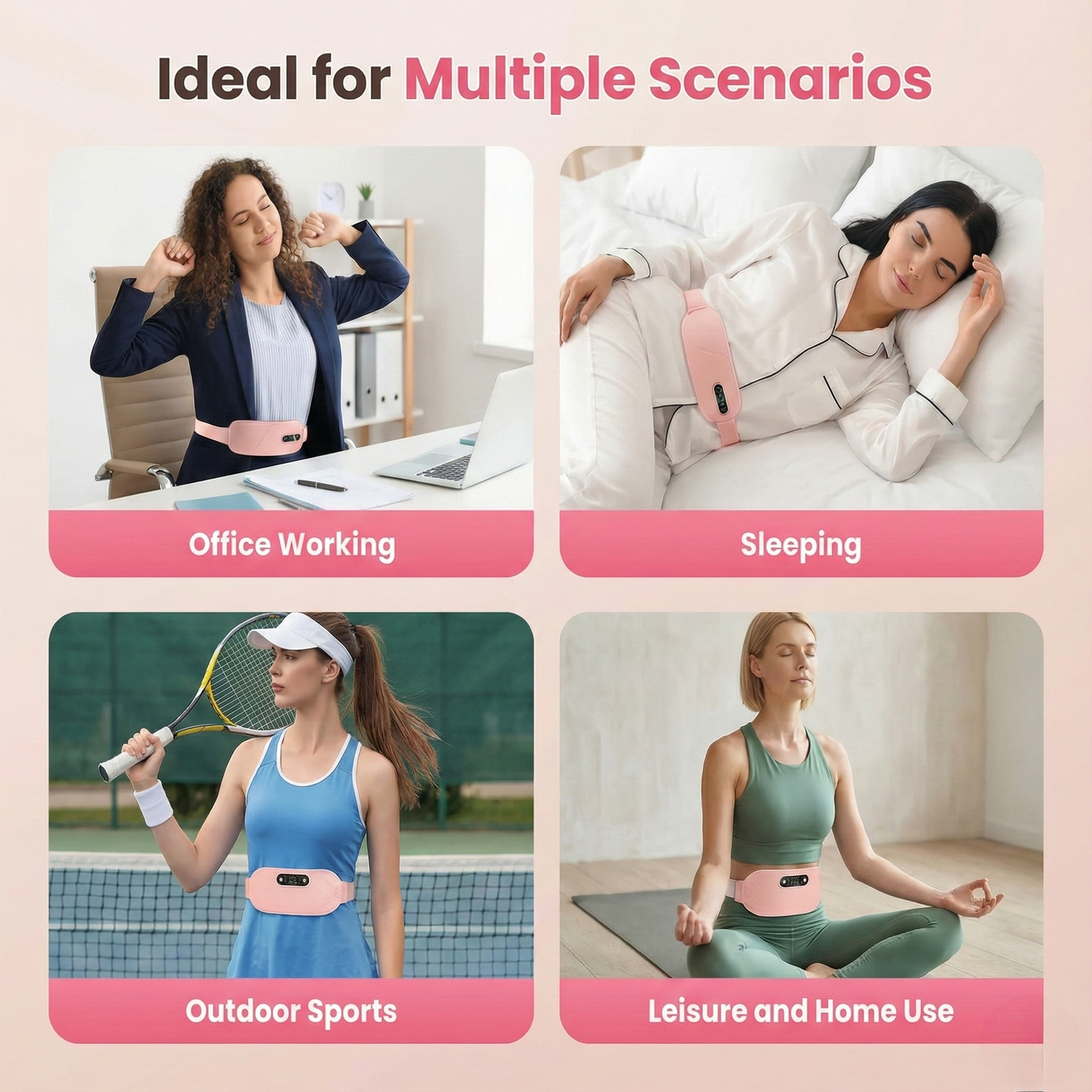 Menstrual Thermal Belt Menstrual Heating Pad Electrically Heat Pads for Period Relief Discomfort Periods Massager Heater My Store