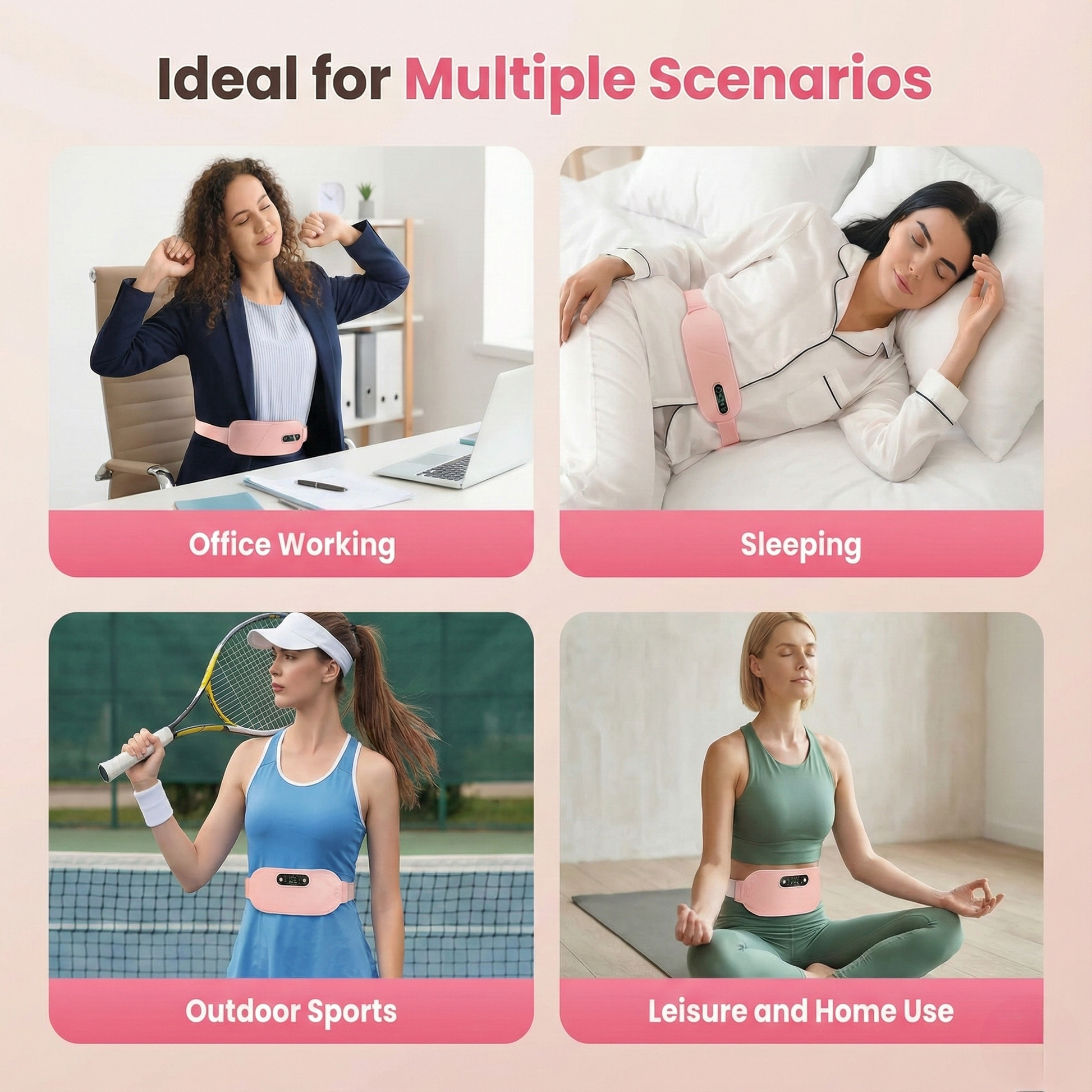 Menstrual Thermal Belt Menstrual Heating Pad Electrically Heat Pads for Period Relief Discomfort Periods Massager Heater My Store